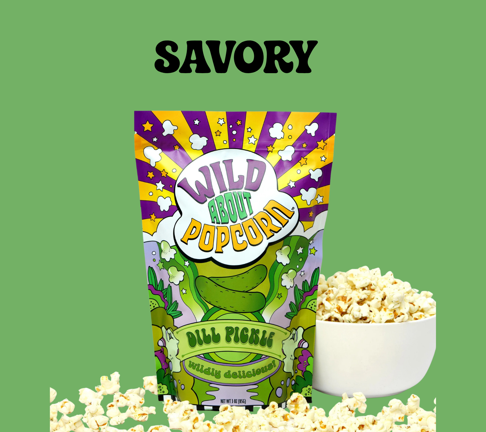 Wild About Popcorn Savory Bags of Gourmet Popcorn Flavors