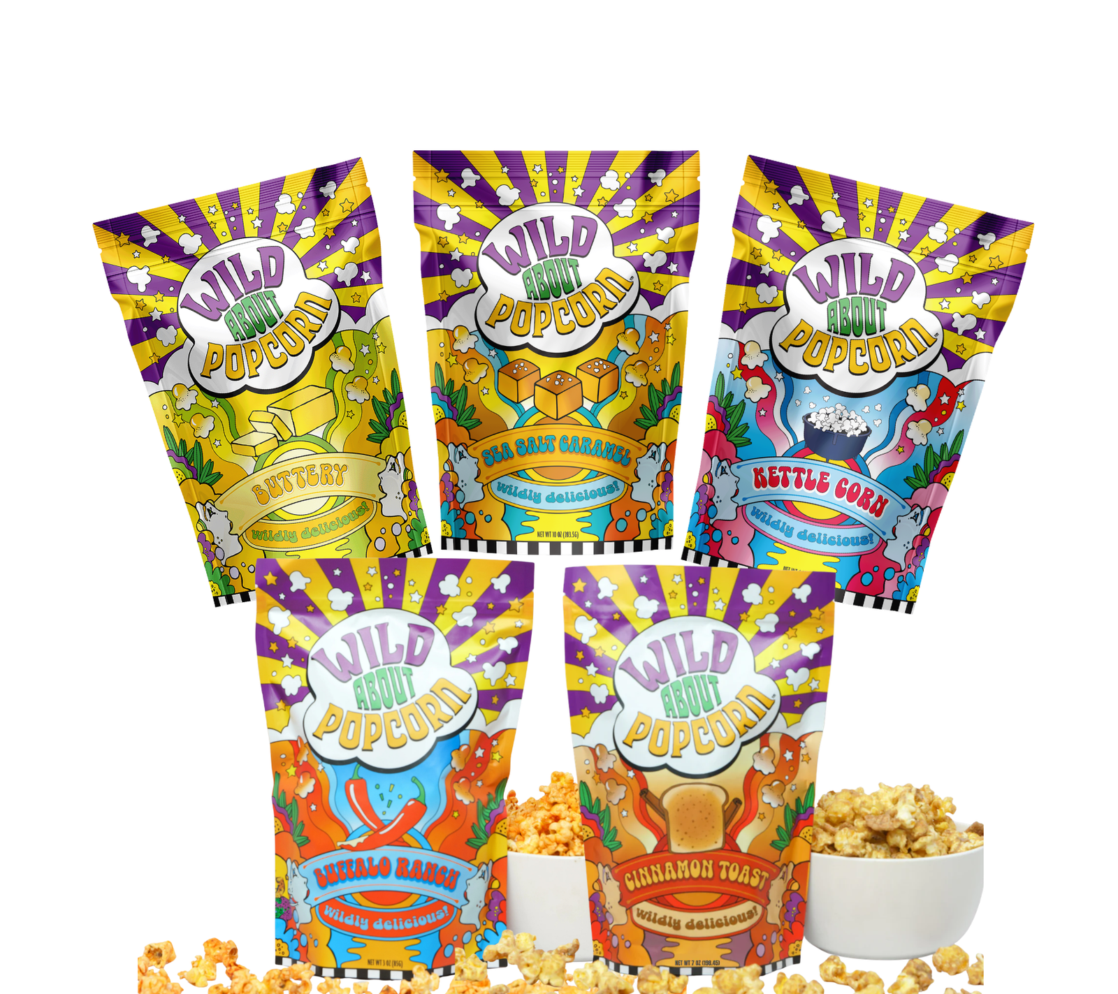 Wild About Popcorn wholesale packaging