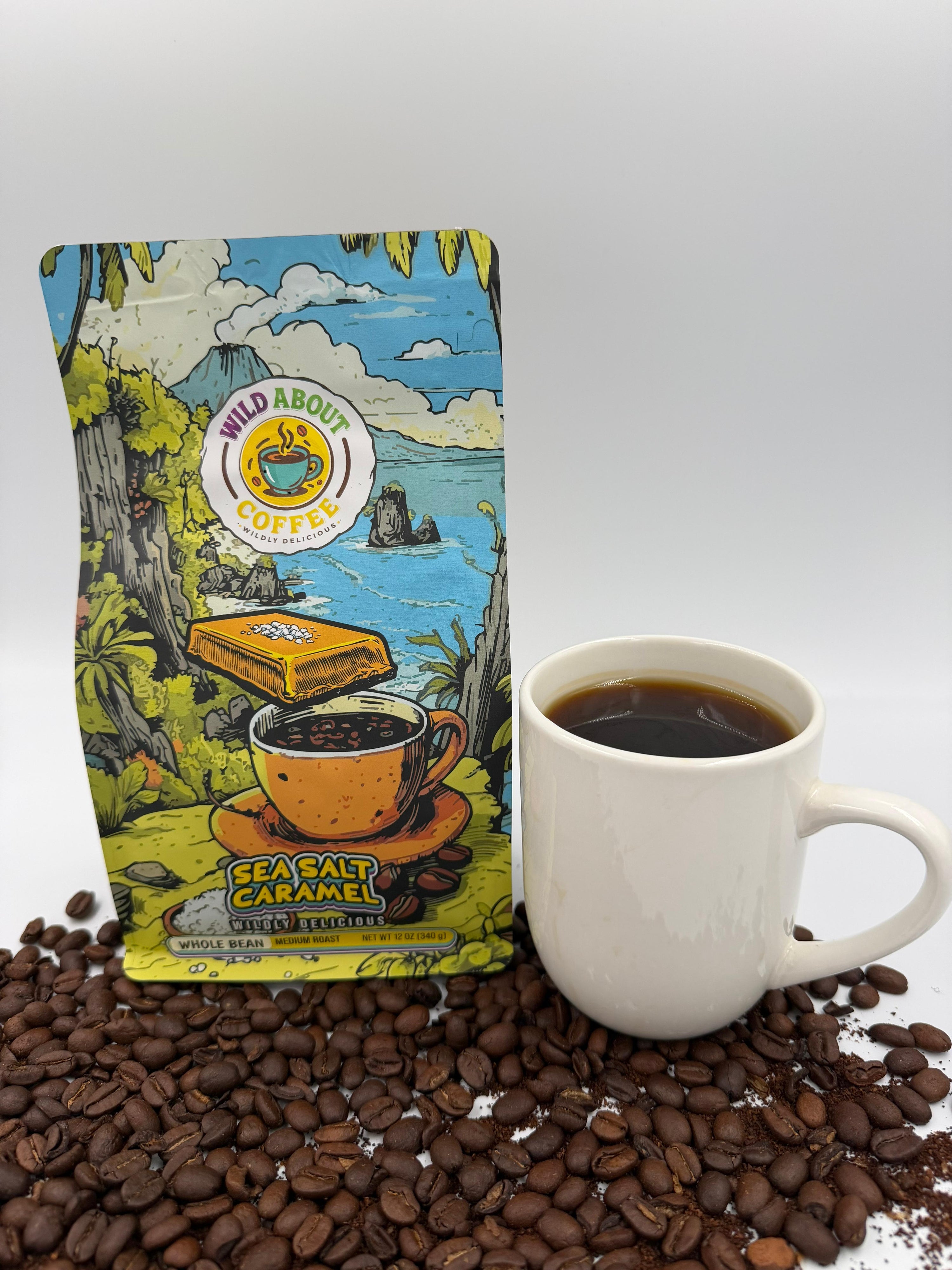 Sea Salt Caramel Coffee – Flavored Medium Roast | Wild About Coffee