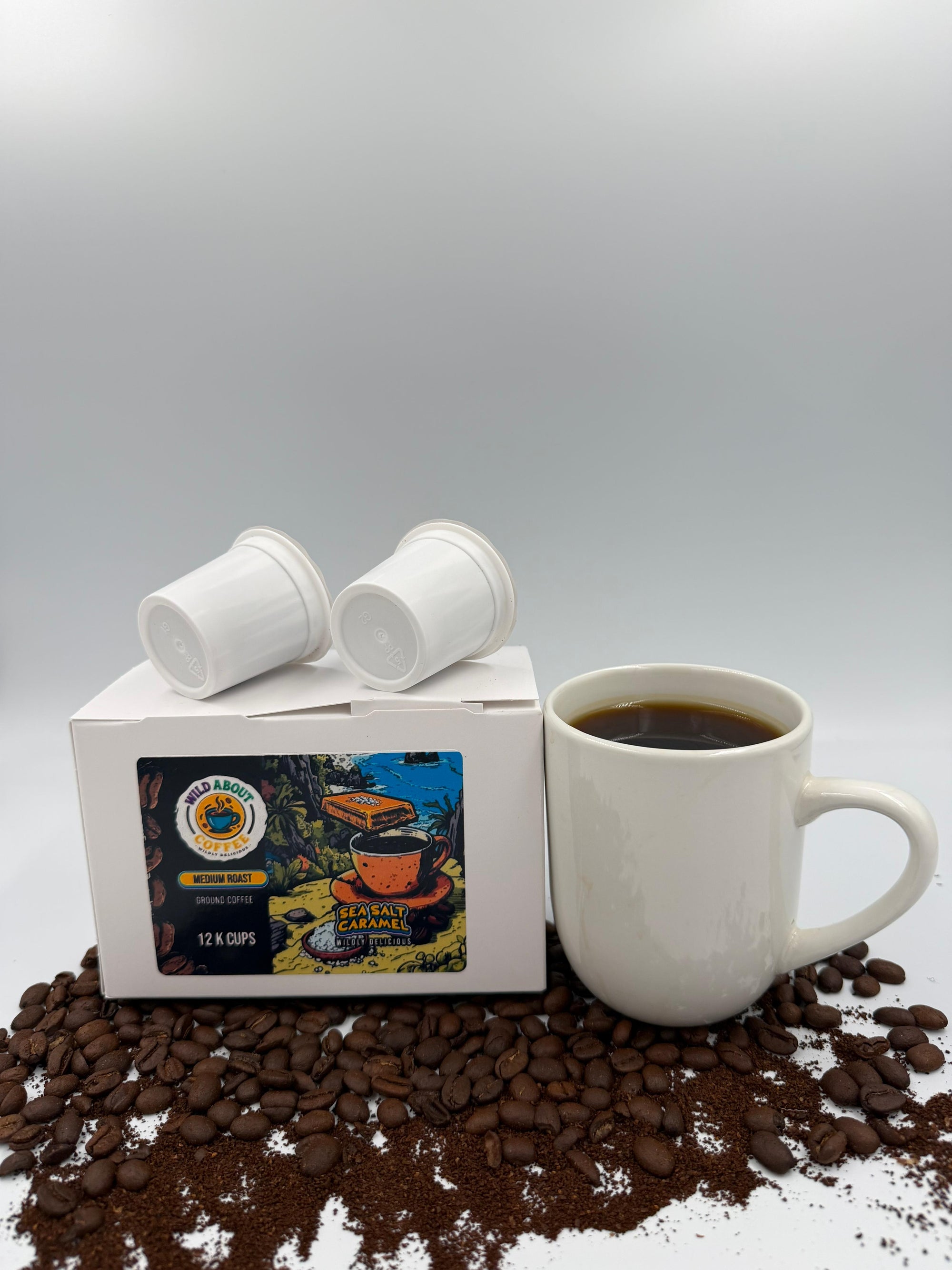 Sea Salt Caramel Coffee – Flavored Medium Roast K Cups | Wild About Coffee